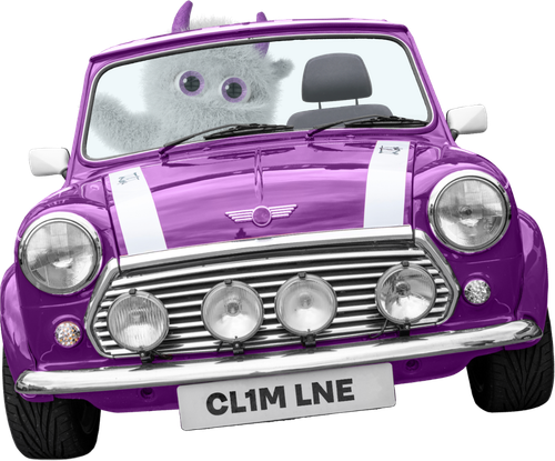 mascot in car.png