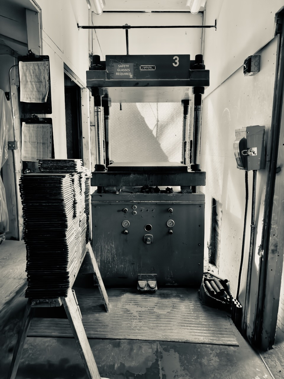 The kiln room, quiet