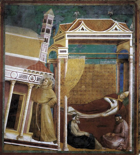 Giotto di Bondone Legend of St Francis 6. Dream of Innocent III WGA09125.jpg