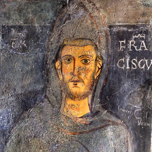 Subiaco Chiesa Inferiore, Cappella di San Gregorio, Effige di San Francesco d'Assisi 4.jpg
