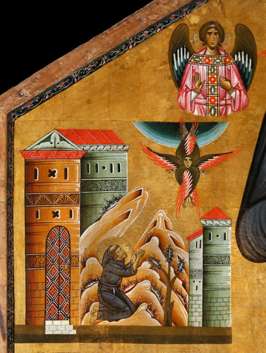 Bonaventura Berlinghieri, San Francesco e storie della sua vita, 1235, 02 stimmate.jpg
