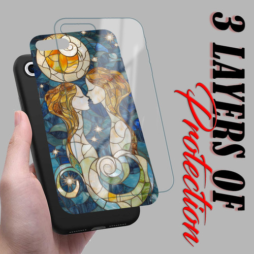 Gemini Mosaic Stained Glass Playful Twins Zodiac Decor.jpg