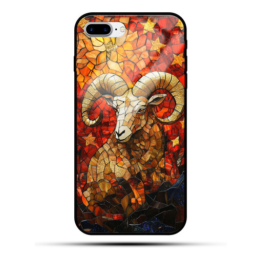 Aries Mosaic Stained Glass Bold Ram Zodiac Art.jpg