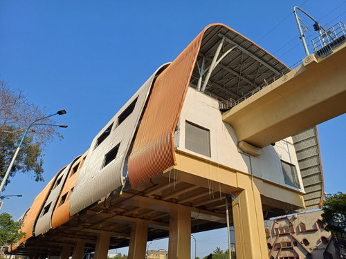 Closeup of Ramwadi Metro Station, Pune.jpg