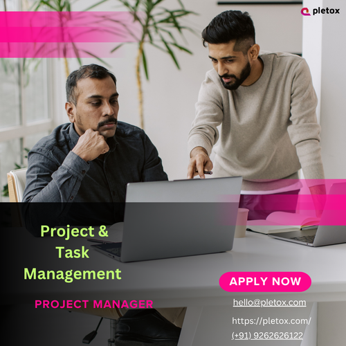 Black and Pink Gradient Modern Office Business Corporate We Are Hiring Project Manager LinkedIn Post.png
