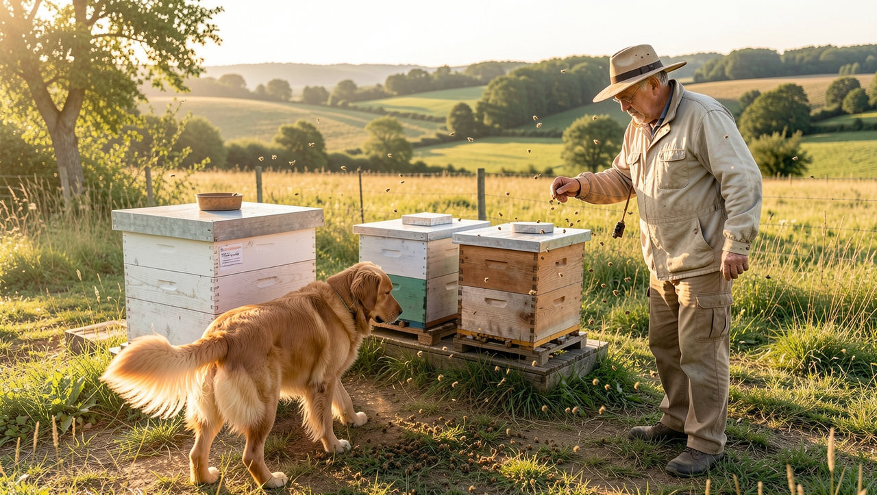 Собака на пасеке: правила безопасности, защита от пчел и особенности ухода после стерилизации