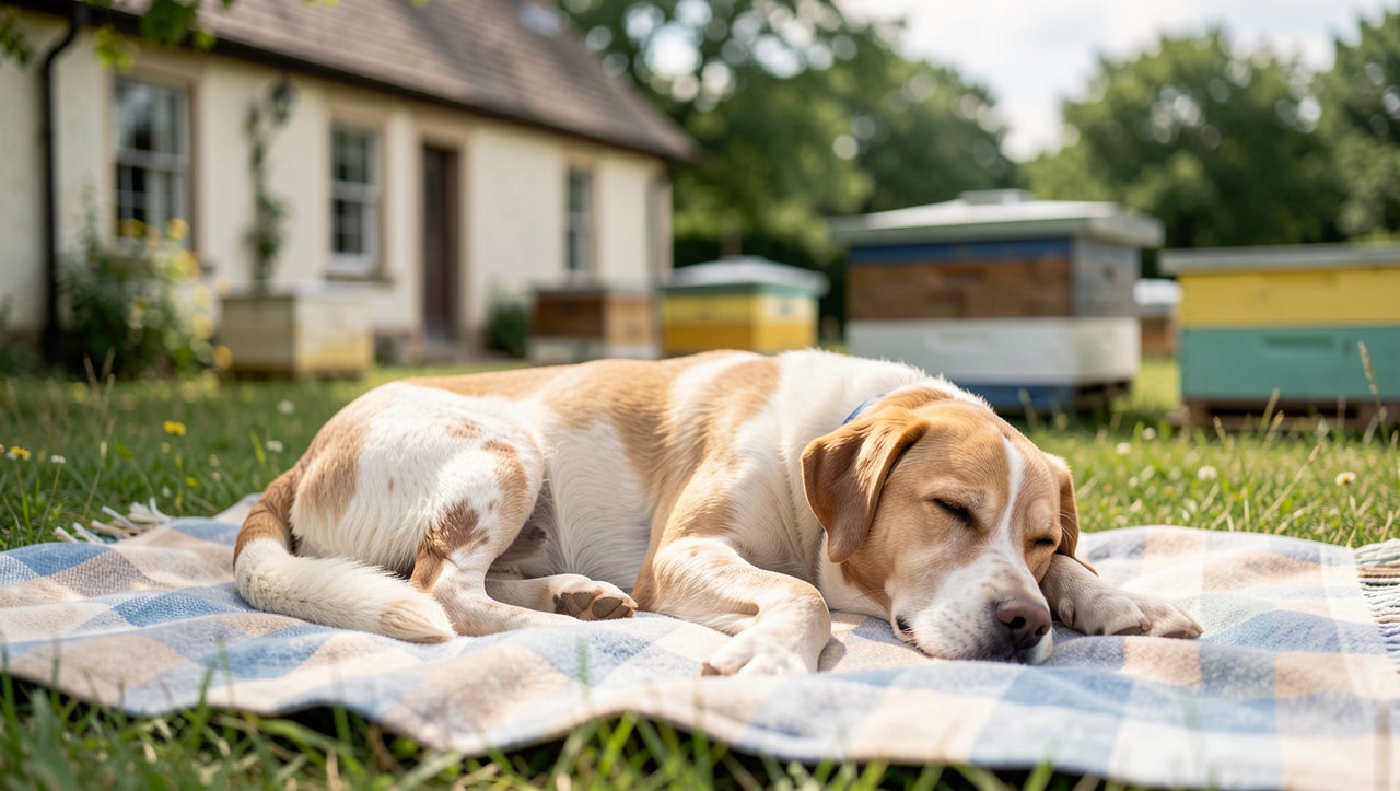 Собака на пасеке: правила безопасности, защита от пчел и особенности ухода после стерилизации