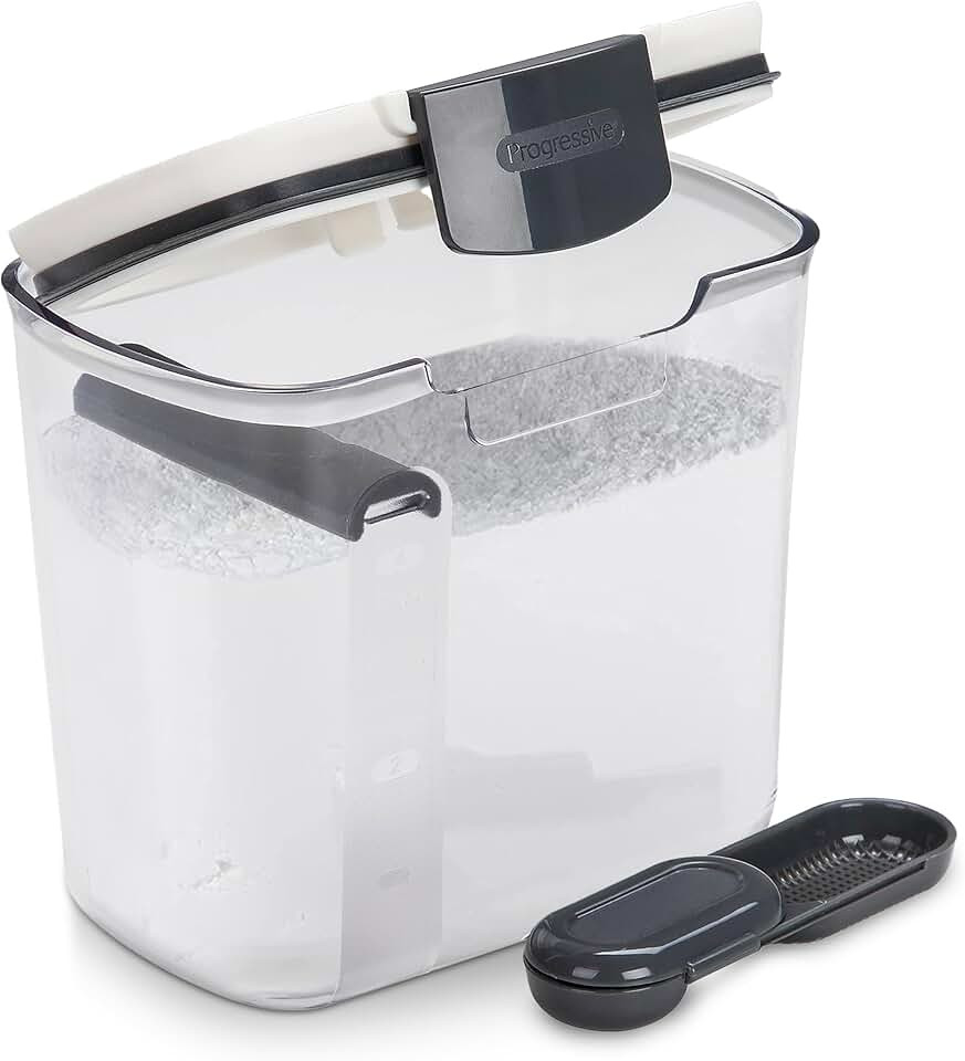 ProKeeper 1 Quart Airtight Powdered Sugar Storage Container – Grey, BPA-Free Plastic