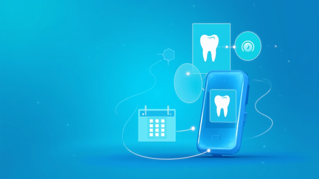 Illustration showing integration between an AI voice agent and dental practice management software
