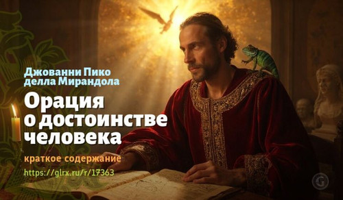 Читать краткий пересказ книги Джованни Пико делла Мирандола «Орация о достоинстве человека». Орация .jpg