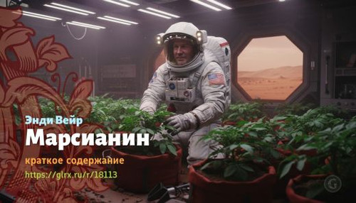 Читать краткий пересказ книги Энди Вейра «Марсианин». Марсианин, Вейр, краткое содержание Энди Вейр.jpg