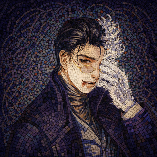 Potret pria dengan mosaik warna warni.png