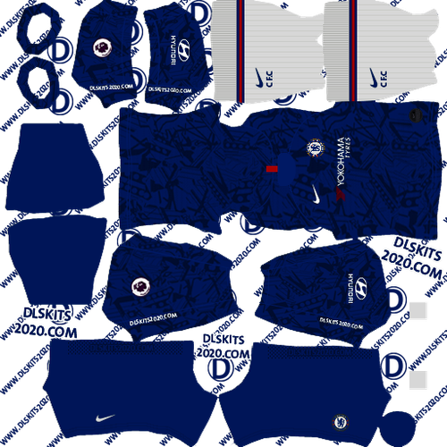 Chelsea Kits 2019 2020 Home For Dream League Soccer 2020.png