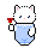 小貓獻花.gif
