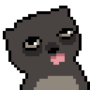 快猝死的疲憊黑貓.gif
