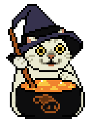 貓巫婆熬魔藥.gif
