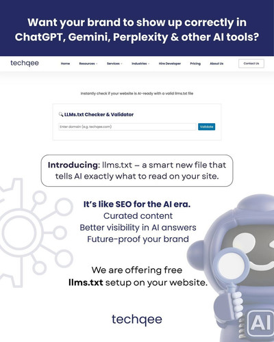 Techqee is Shaping the Future of AI SEO!Introducing Ilms.txt – your website’s new AI visibility.jpg