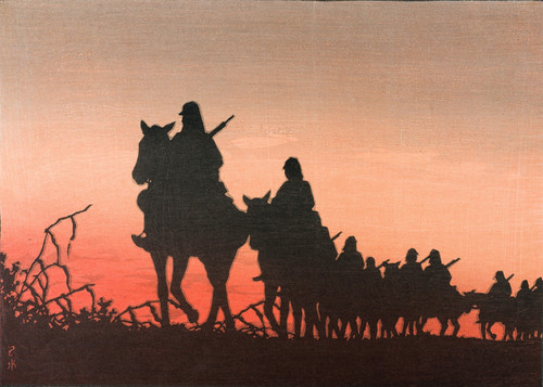The Red Setting Sun by Hasui Kawase, 1937..jpg