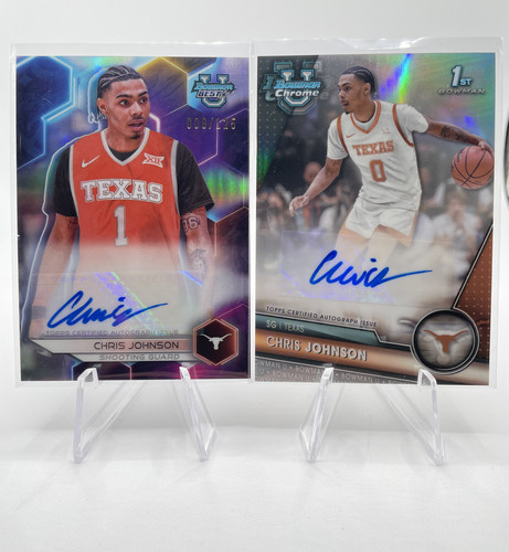 2023 24 Bowman U Best Chris Johnson Refractor Auto 125 (3) Yellow 75 Blue 150 (4).1