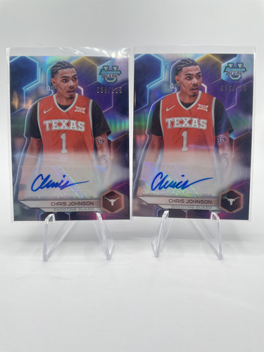 2023 24 Bowman U Best Chris Johnson Refractor Auto 125 (3) Yellow 75 Blue 150 (2).1
