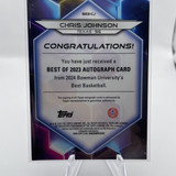 2023 24 Bowman University Best Chris Johnson Gold Refractor Auto 50 (2)