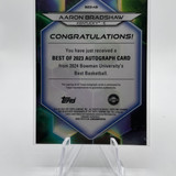 2023 24 Bowman University Best Aaron Bradshaw Gold Refractor Auto 50 (2)