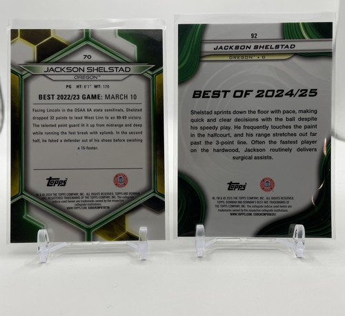 2023 24 Bowman U Best Jackson Shelstad Gold Refractor 50 Pink 100 150 Set (4) (3).1