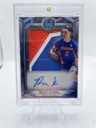 2023 24 Bowman University Best Riley Kugel Jumbo Relic Patch Auto 149 (1)