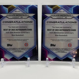 2023 24 Bowman U Best Jamari McDowell Gold Auto 50 + Chrome Auto 250 Set (x5) (3)