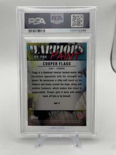 2024 25 Bowman University Chrome Cooper Flagg Warriors Gold Refractor 50 PSA 10 (2)
