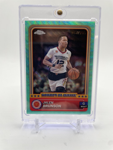 2024 25 Topps McDonald's Chrome Jalen Brunson Aqua Refractor 199 #99 (1)