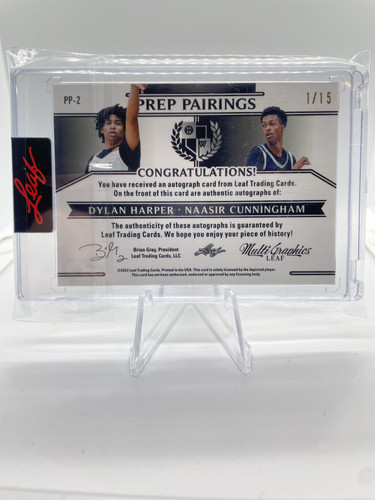 2022 23 Leaf Multigraphics Dylan Harper Naasir Cunningham Pink Dual Auto 15 (2)