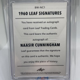 2021 22 Leaf Memories Naasir Cunningham 1960 Red Foil Rookie Auto 25 (2)