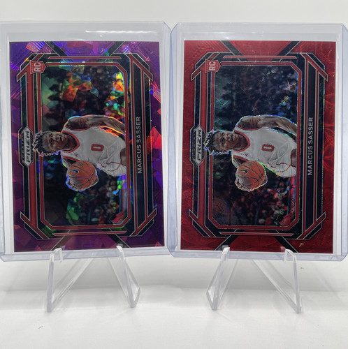 2023 24 Panini Prizm Draft Marcus Sasser Choice Red 88 + Variation 88 Set (x4) (4).1
