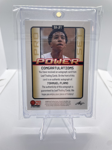 2021 22 Leaf Pro Set Power Johnuel Fland Aqua Rookie Auto 99 #PM JF1 (4)