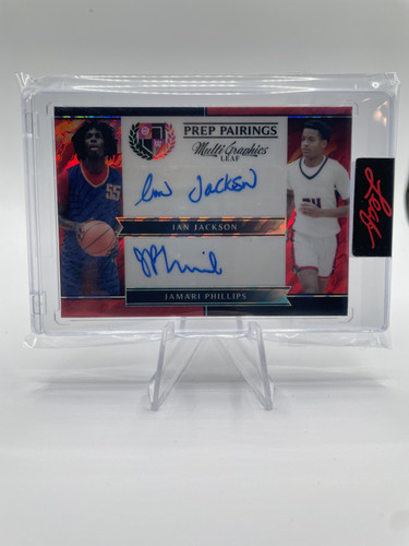2022 23 Leaf Multigraphics Ian Jackson Jamari Phillips Red Crystal Dual Auto 4 (1).1