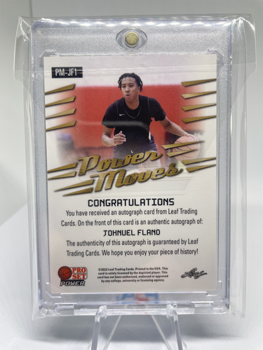 2021 22 Leaf Pro Set Power Johnuel Fland Bronze Rookie Auto #PM JF1 (2).1
