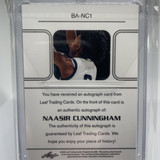 2021 22 Leaf Memories Naasir Cunningham 1990 Platinum Rookie Auto 99 (2)