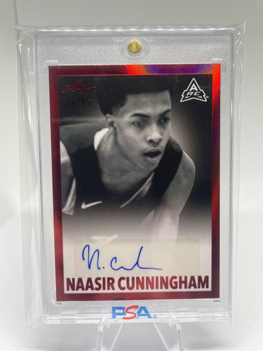 2021 22 Leaf Memories Naasir Cunningham 1960 Red Foil Rookie Auto 25 (1).1