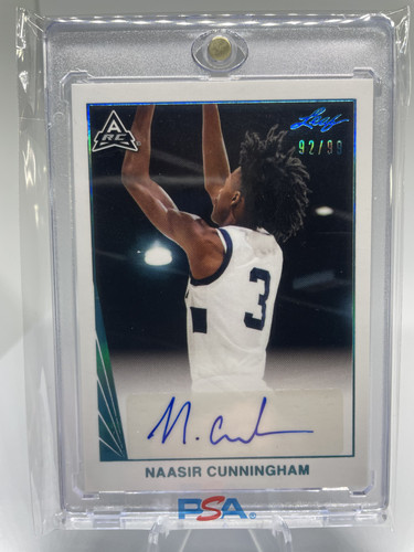 2021 22 Leaf Memories Naasir Cunningham 1990 Platinum Rookie Auto 99 (1).1