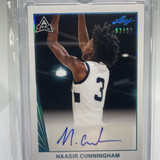 2021 22 Leaf Memories Naasir Cunningham 1990 Platinum Rookie Auto 99 (1)