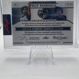 2022 23 Leaf Multigraphics Dylan Harper Johnuel Fland Blue Crystal Dual Auto 45 (4)
