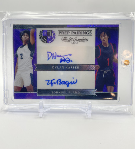 2022 23 Leaf Multigraphics Dylan Harper Johnuel Fland Purple Dual Auto 25 (1).1
