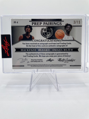 2022 23 Leaf Multigraphics Mackenzie Mgbako Omaha Biliew Dual Pink Auto 15 (2).1