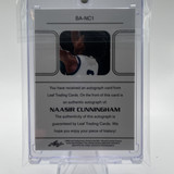 2021 22 Leaf Memories Naasir Cunningham Platinum Holo Rookie Auto 10 (2)