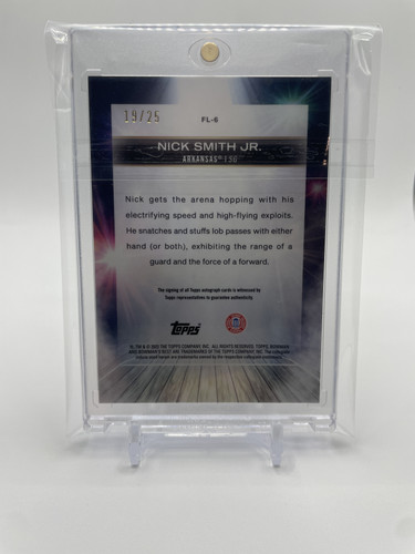 2022 23 Bowman U Best Nick Smith Jr. Flashing Lights Speckle Refractor Auto 25 (2)