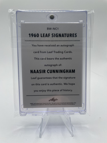 2021 22 Leaf Memories Naasir Cunningham 1960 Green Foil Rookie Auto 50 (2).1