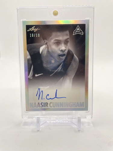 2021 22 Leaf Memories Naasir Cunningham 1960 Platinum Foil Rookie Auto 10 (1).1