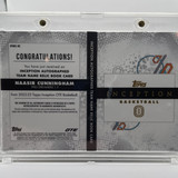 2022 23 Topps OTE Inception Naasir Cunningham Team Name Relic Booklet Auto 55 (2)