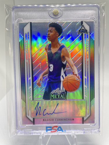 2021 22 Leaf Metal Naasir Cunningham Silver Prizm Rookie Auto #BA NC1 (1)